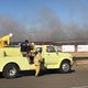 An old fire truck pressed into duty. Photo credit: Will Faules